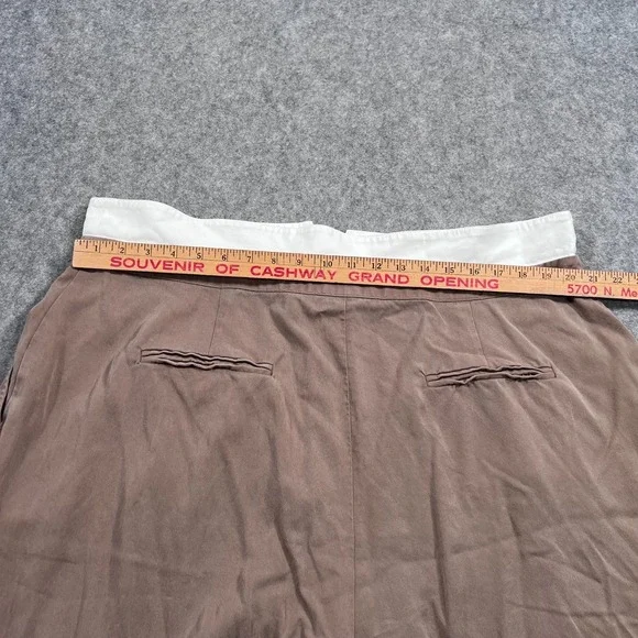 Reformation Mushroom‎ Brown Stevie Wide Leg Trouser Pants Women's Size 20 - Picture 7 of 7